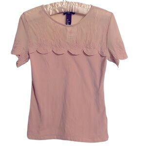 NWT H&M Blush Lace Accent Blouse
